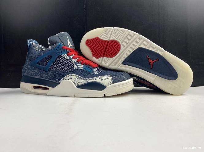 Chep Onekick Sashiko Jordan Retro 4 Air CW0898-400 SE 0805